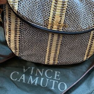 NWT Vince Camuto snake skin print leather purse.